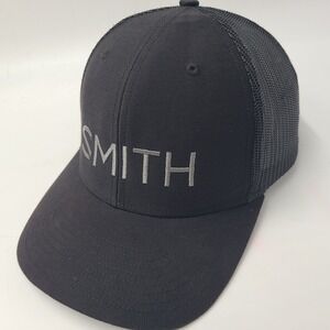 Smith Optics Hat Snapback Trucker Mesh Richardson 112 Black Gray Casual Logo Men